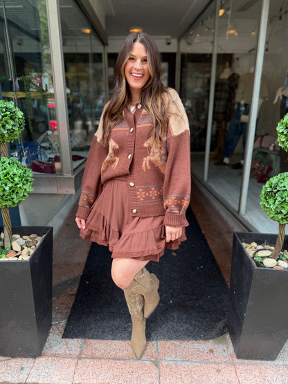 Way Out West Horse Cardigan