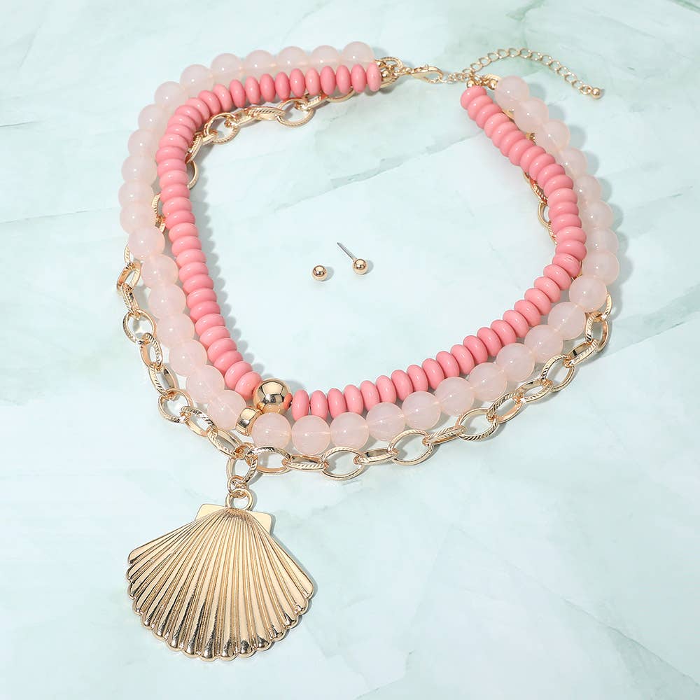 Bold Seashell Pendant Necklace