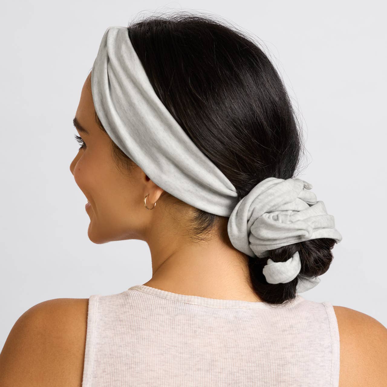 Gray Heatless Curling Headband
