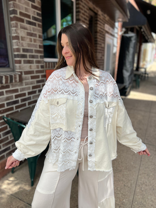 Nice Gal Lace Shacket