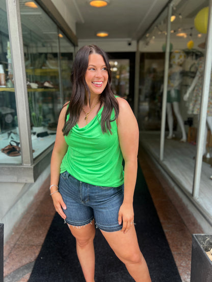 *Final Sale* SIL Cowl Neck Tank Top