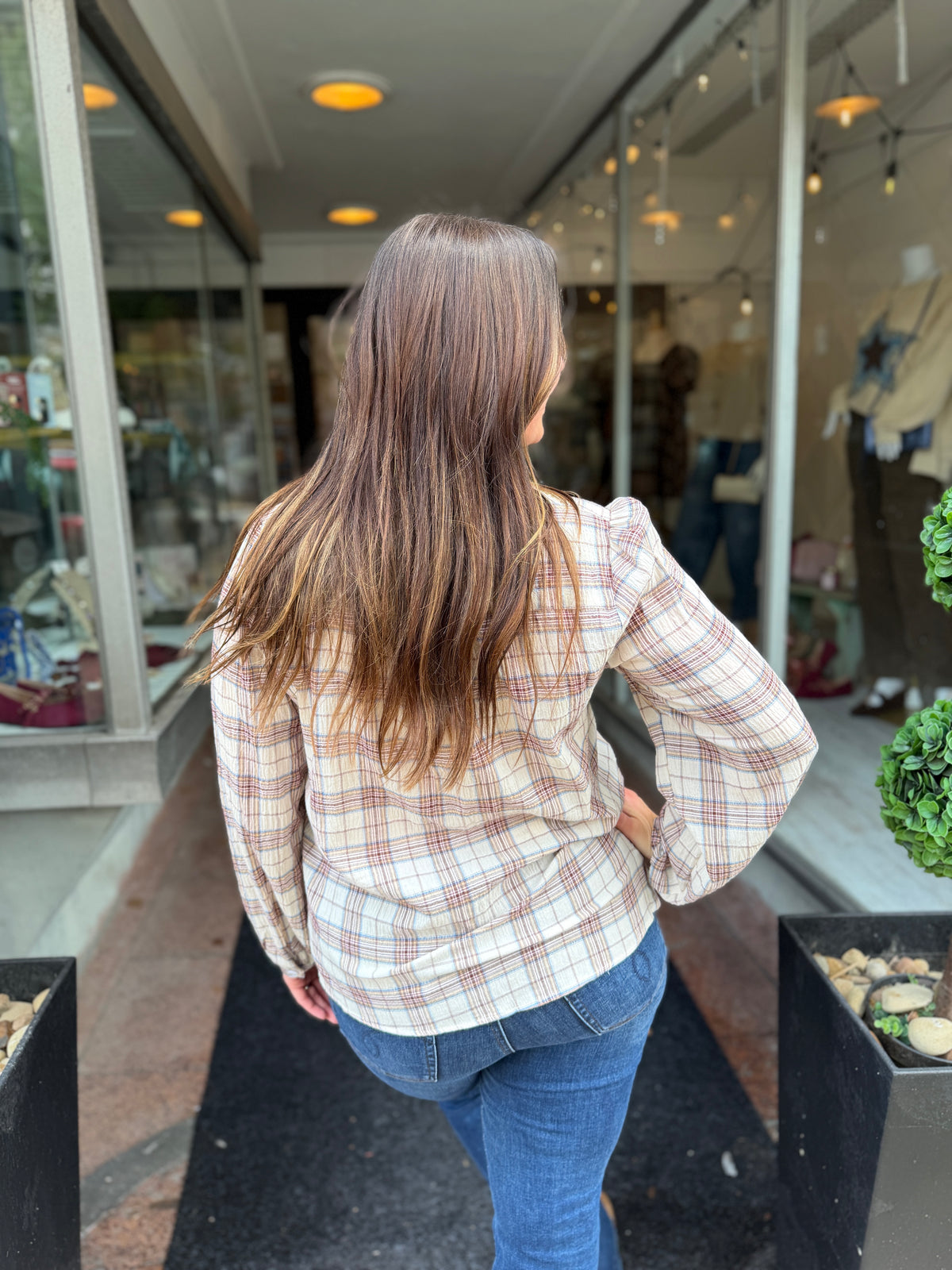 Hometown Checker Blouse