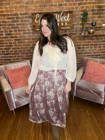 Rose Garden Midi Skirt