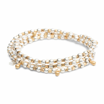 Teardrop Silver & Gold Metal Wrap