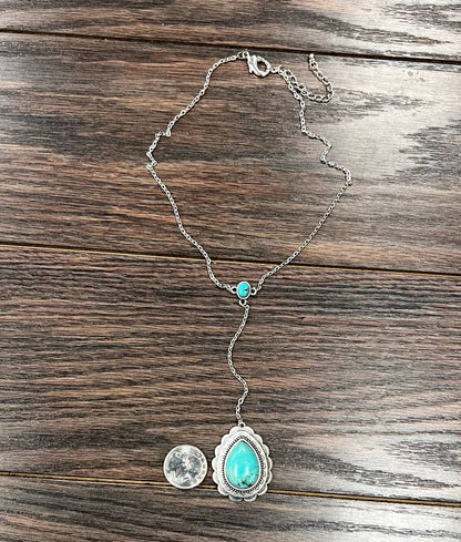 Western Turquoise Y-Necklace