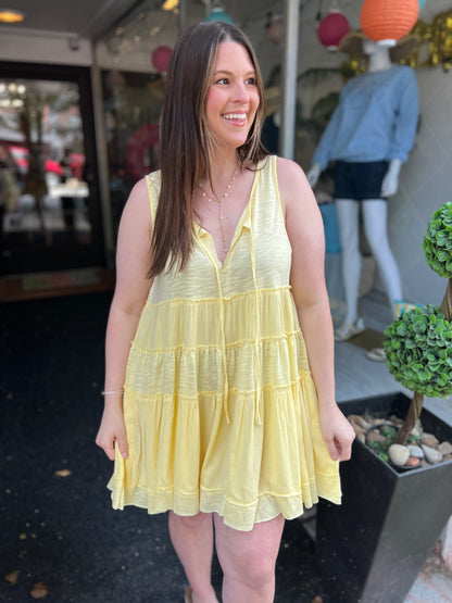 Ray Of Sunshine Tiered Dress
