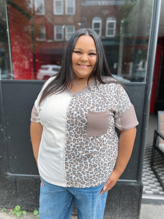 Around The Block Leopard Top