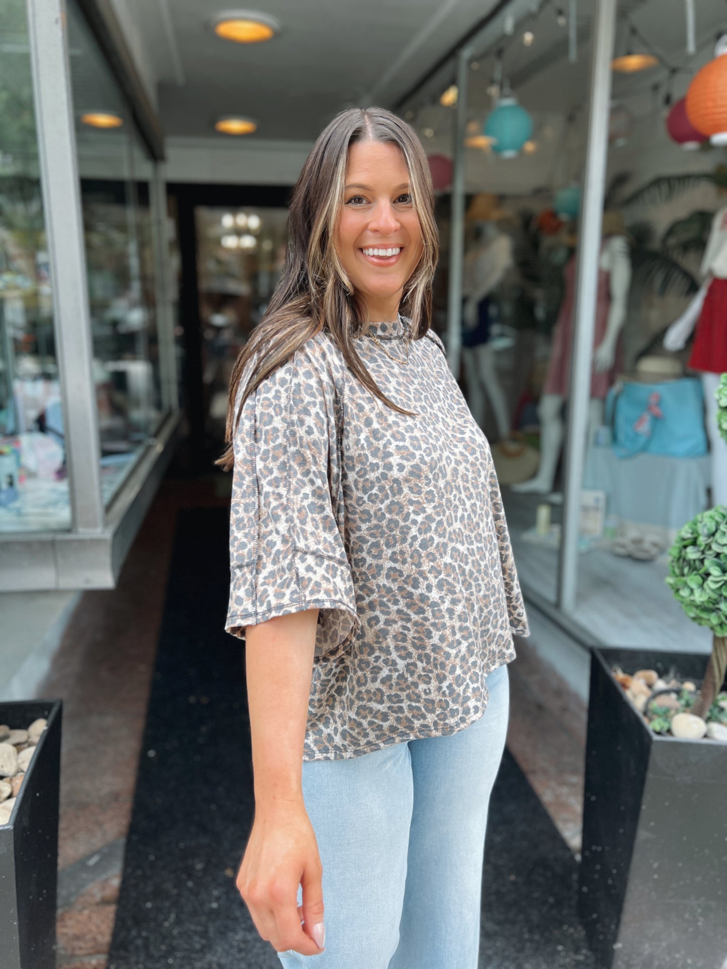 Don't Let Go Leopard Top