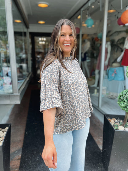 Don't Let Go Leopard Top