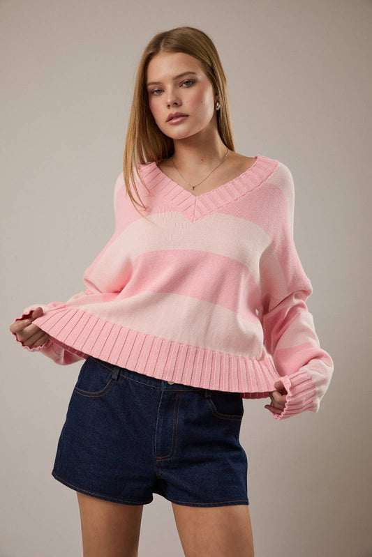 Say it Again Striped Sweater