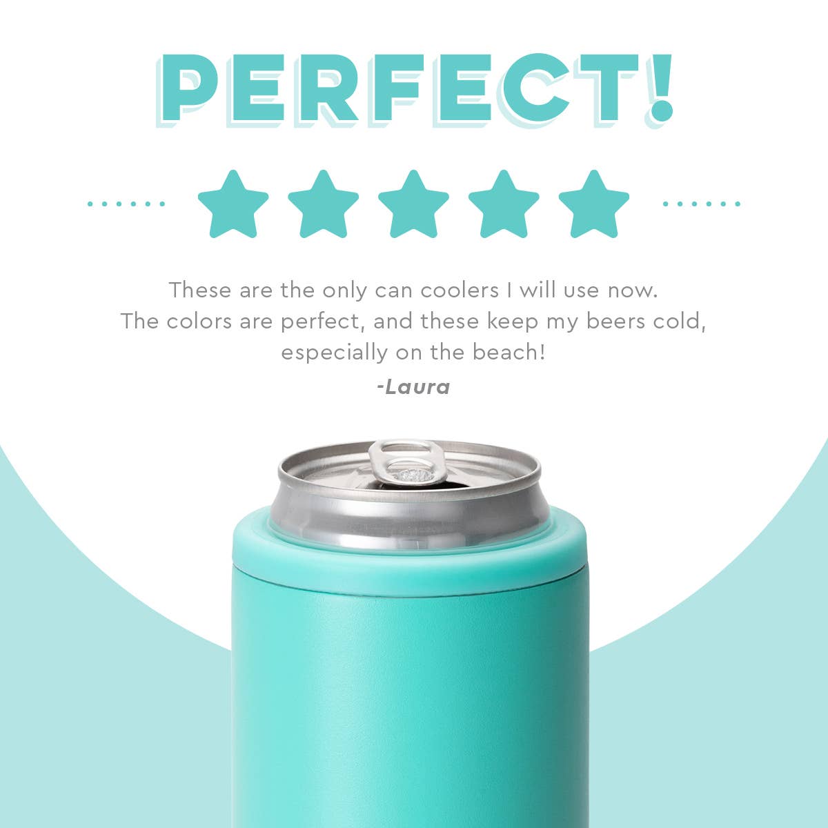 Aqua Skinny Can Cooler (12oz)