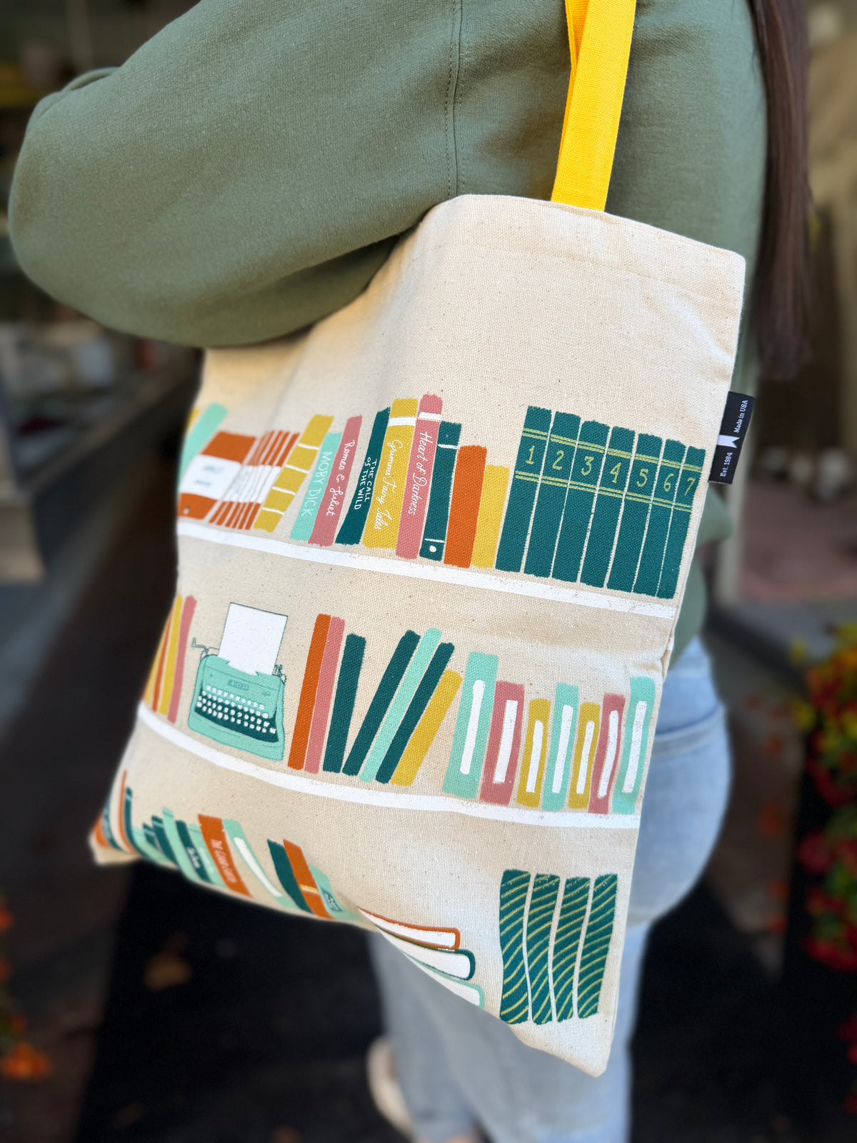 Bookshelf Tote Bag
