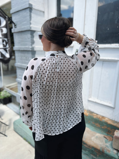 Classy You Polka Dot Blouse