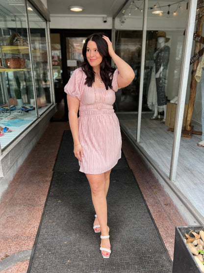 *Final Sale* GG Smocked Plisse Mini Dress