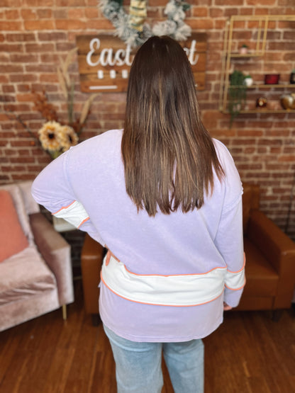 WB Lavender Color Block Longsleeve