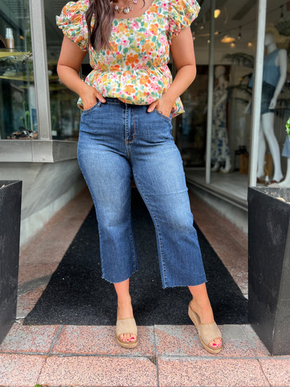 *Final Sale* JB Embroidered Pocket Crop Jeans