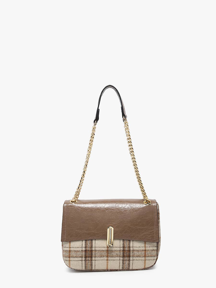Winter Plaid Shoulder Bag