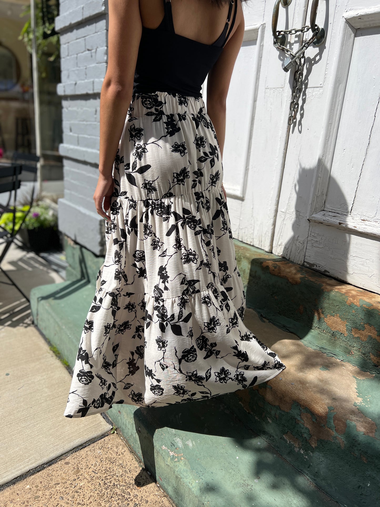 Twirling Around Floral Skirt