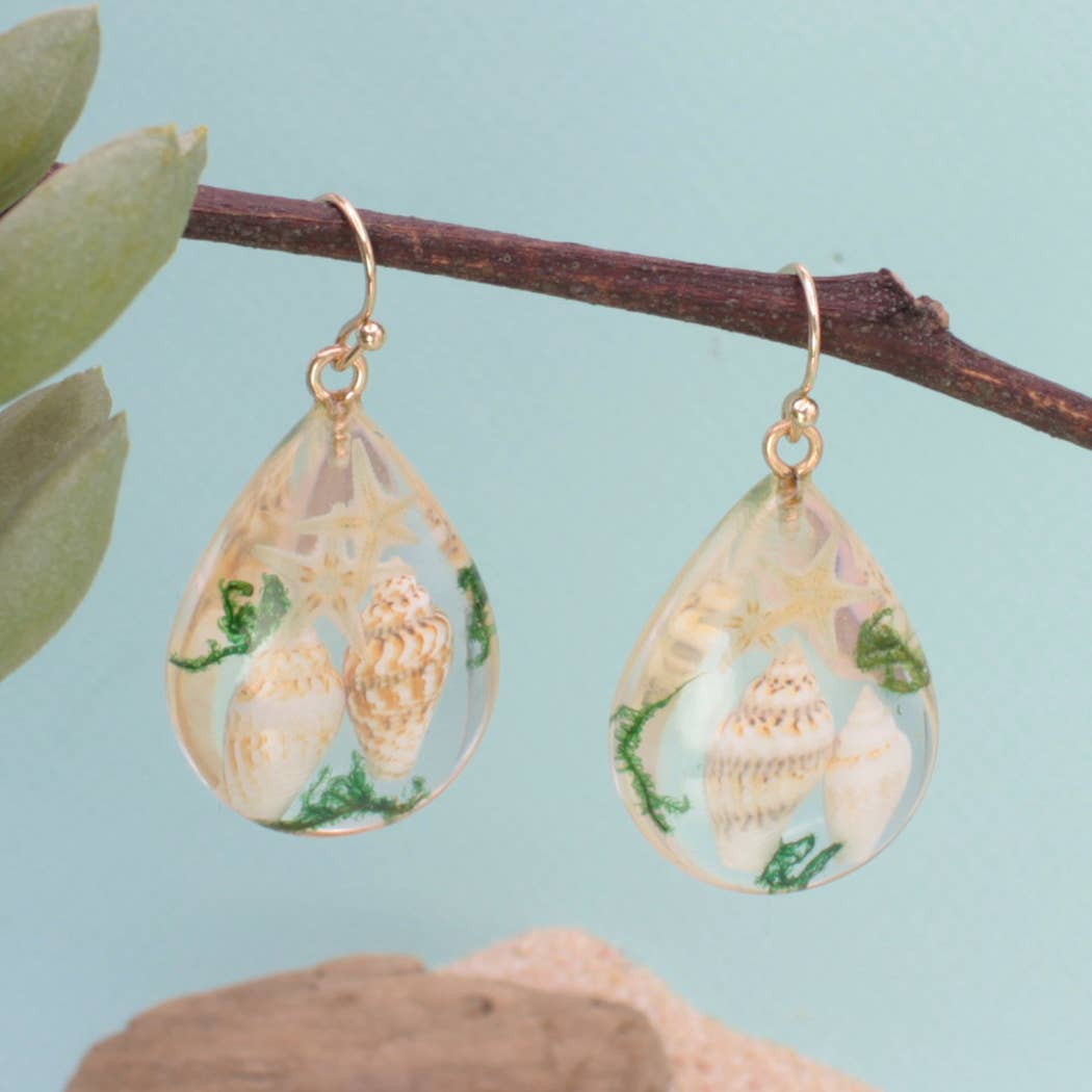 Sea Shell Acrylic Earrings