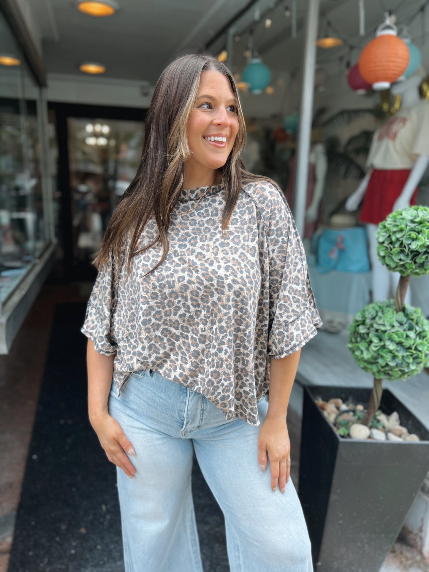 Don't Let Go Leopard Top