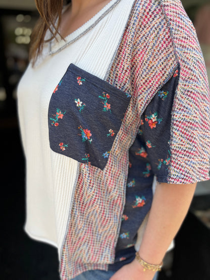 With Her Floral Top
