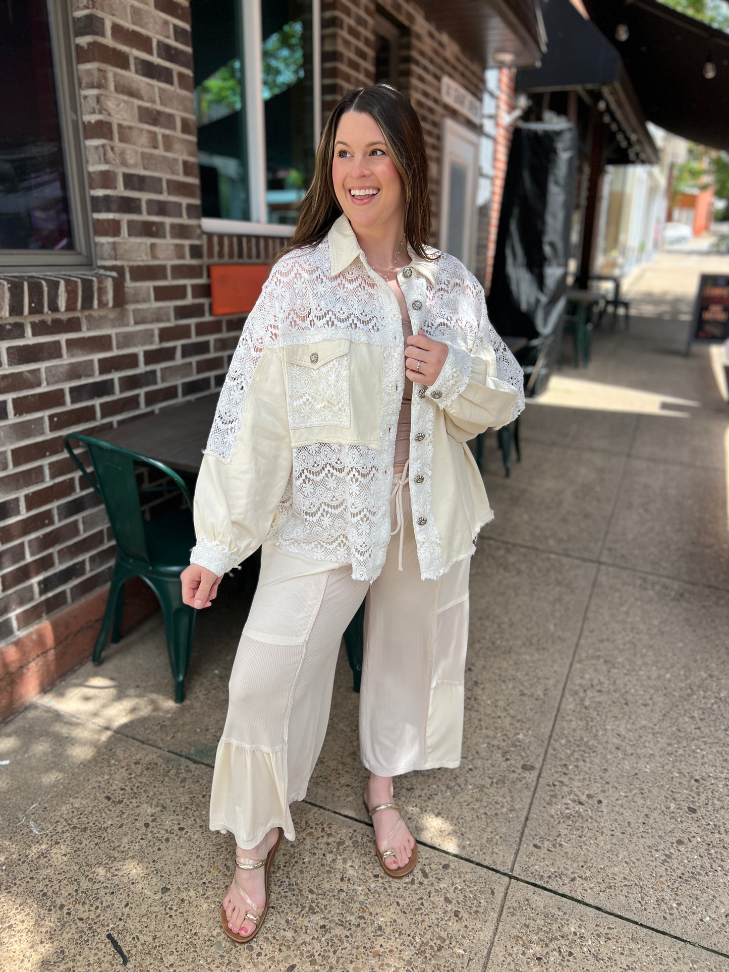 Nice Gal Lace Shacket