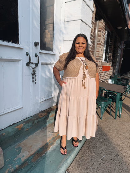 The Easy Way Cardigan Midi Dress