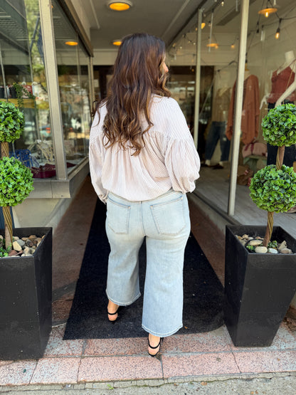 JB Medium Rise Crop Wide Leg Jean