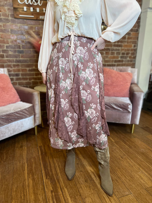 Rose Garden Midi Skirt