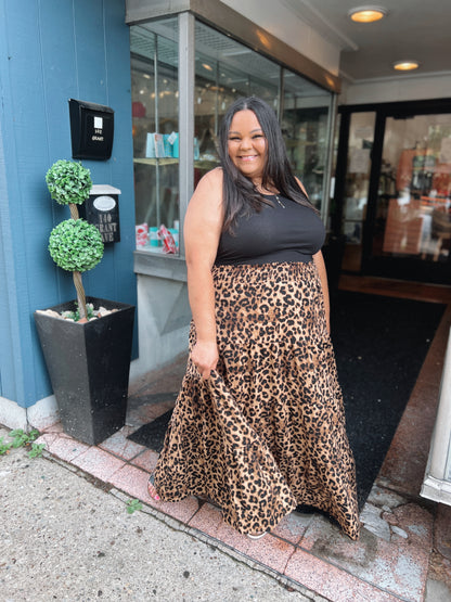 Get Wild Leopard Maxi Skirt