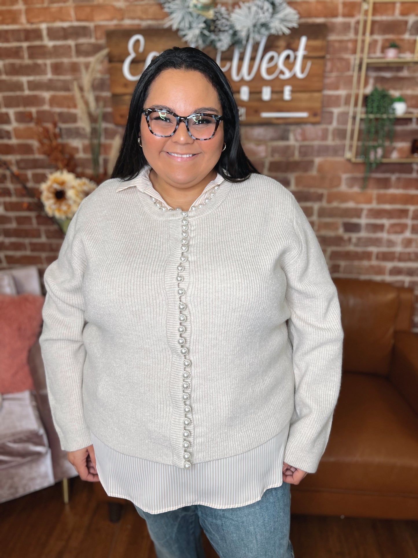 WB Pearl Trim Cardigan