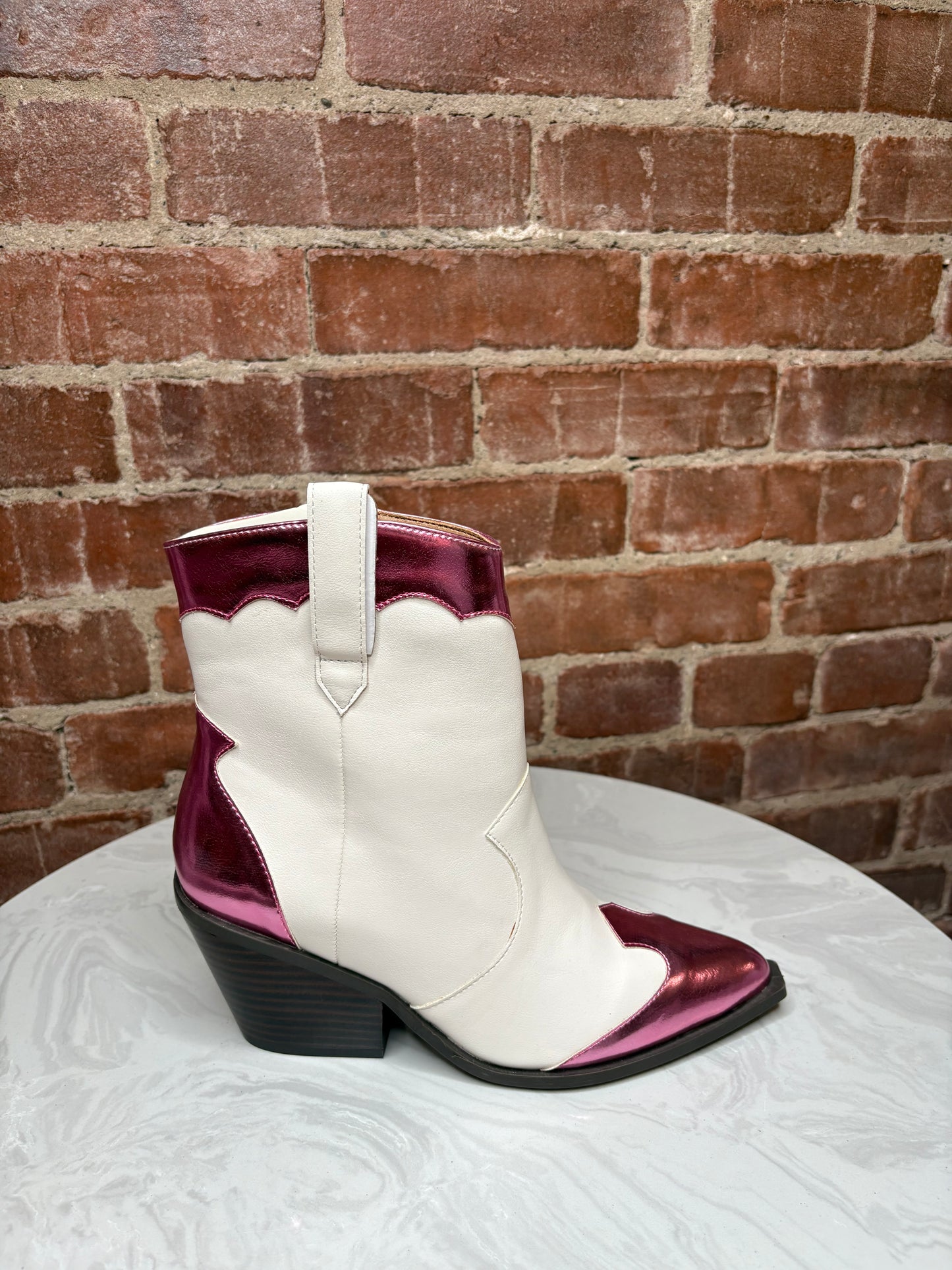 *Final Sale* Corkys One Chance Pink Metallic Boots