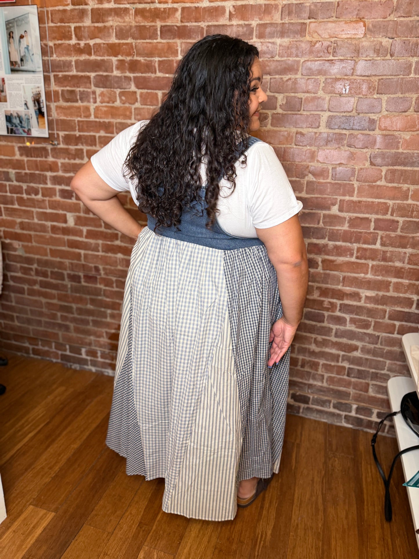 Cottage Cutie Patchwork Overall Dress