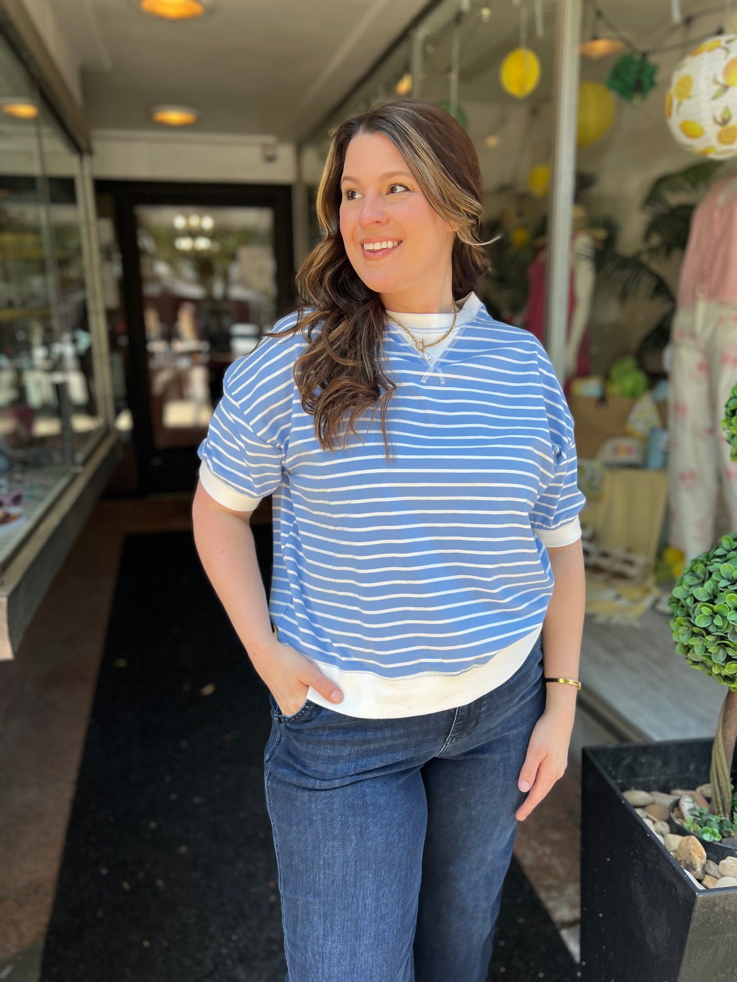 In Your Head Striped Tee