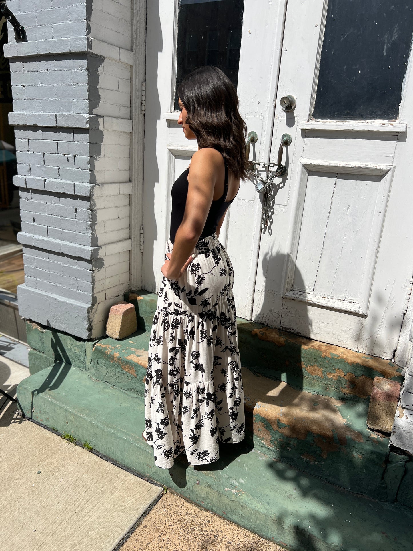 Twirling Around Floral Skirt