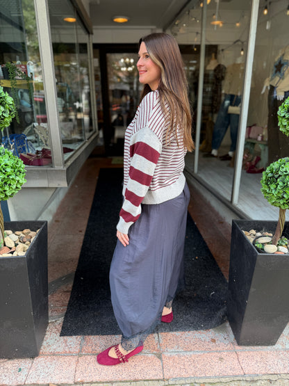 Be Nice Striped Cardigan