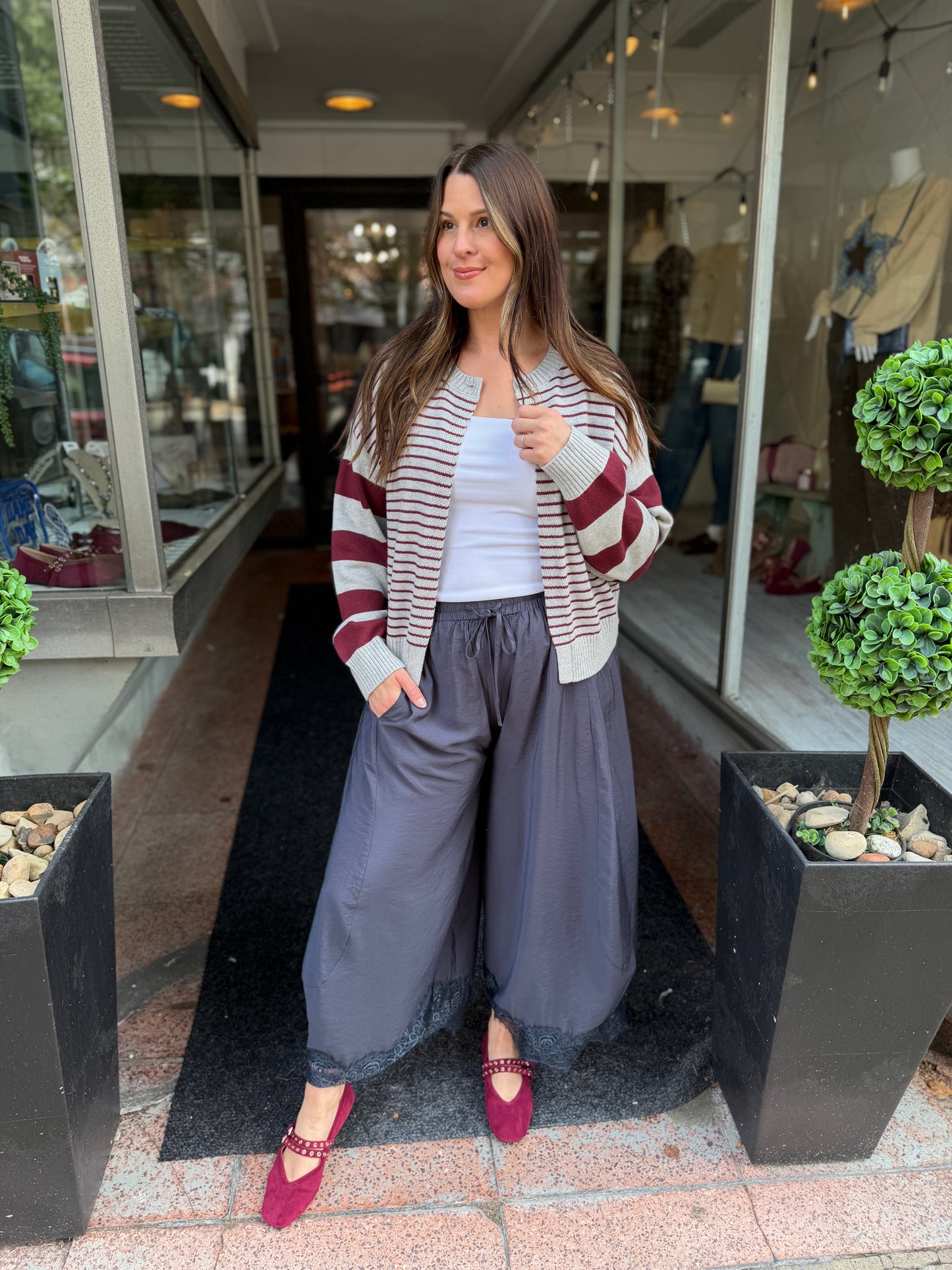 Be Nice Striped Cardigan