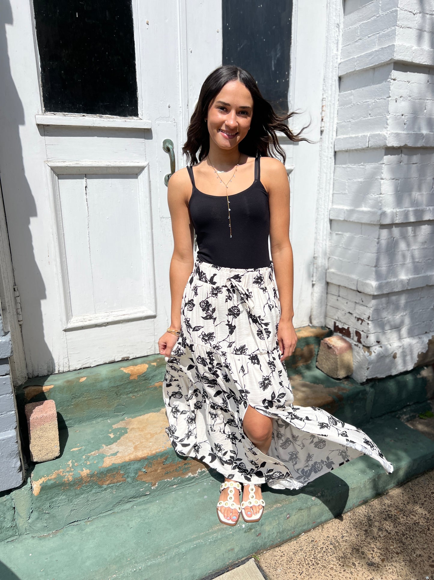 Twirling Around Floral Skirt