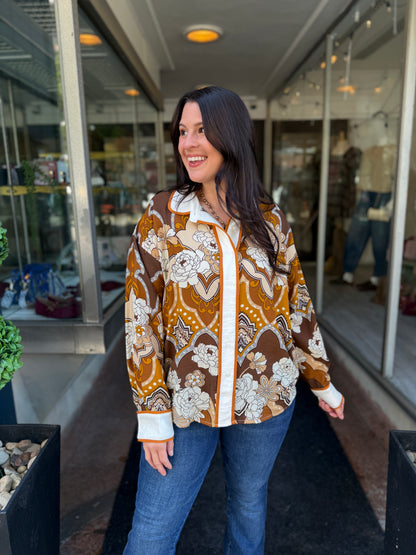 Retro Collared Blouse
