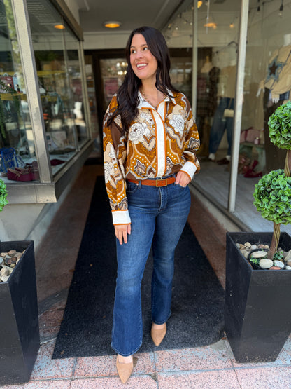 Retro Collared Blouse