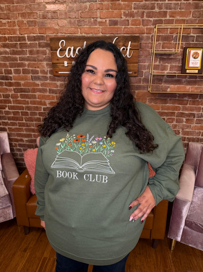 Embroidered Book Club Sweatshirt