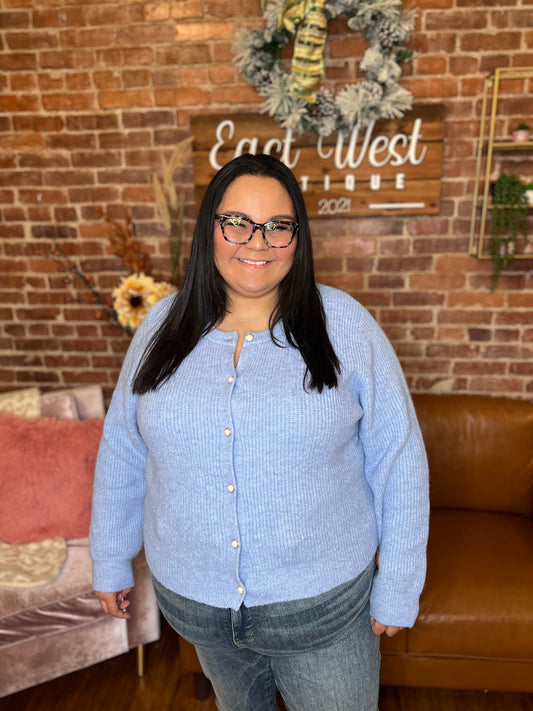 WB Pearl Blue Cardigan