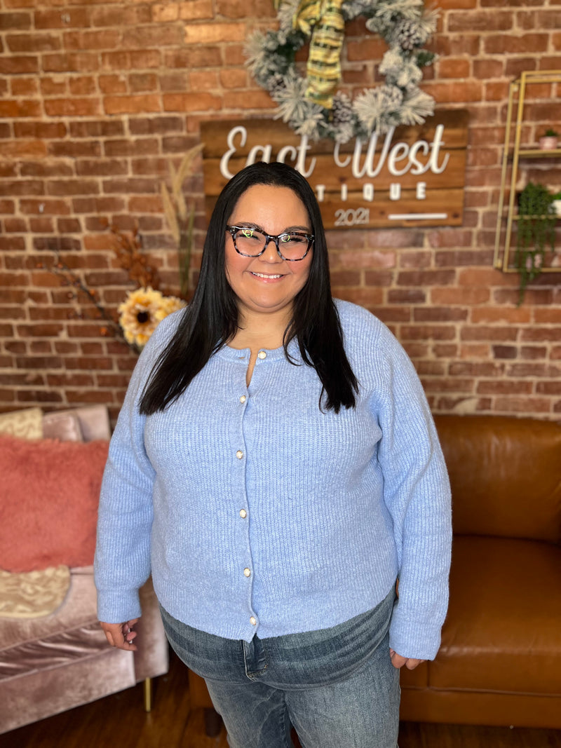 WB Pearl Blue Cardigan