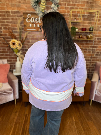 WB Lavender Color Block Longsleeve