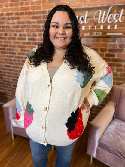 Sweet Strawberries Cardigan