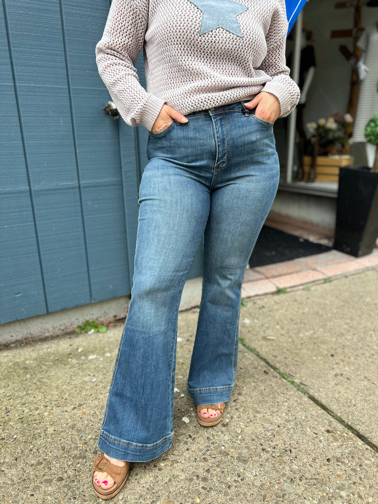 JB High Waisted Flare Jeans Reg + Petite!