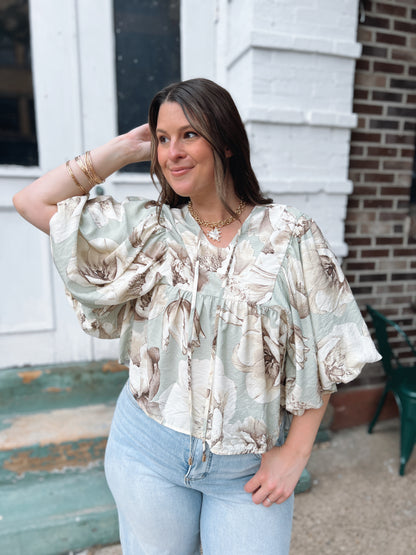 Got Your Back Floral Blouse