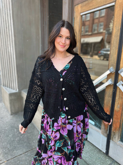 *Final Sale* WB Black Cardigan