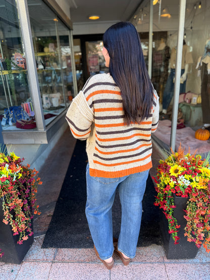 Autumn Harvest Striped Sweater