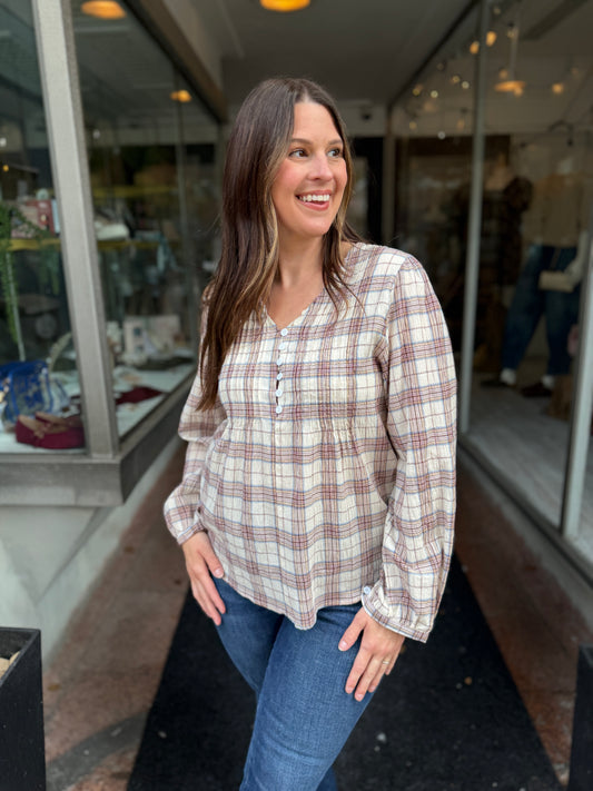 Hometown Checker Blouse